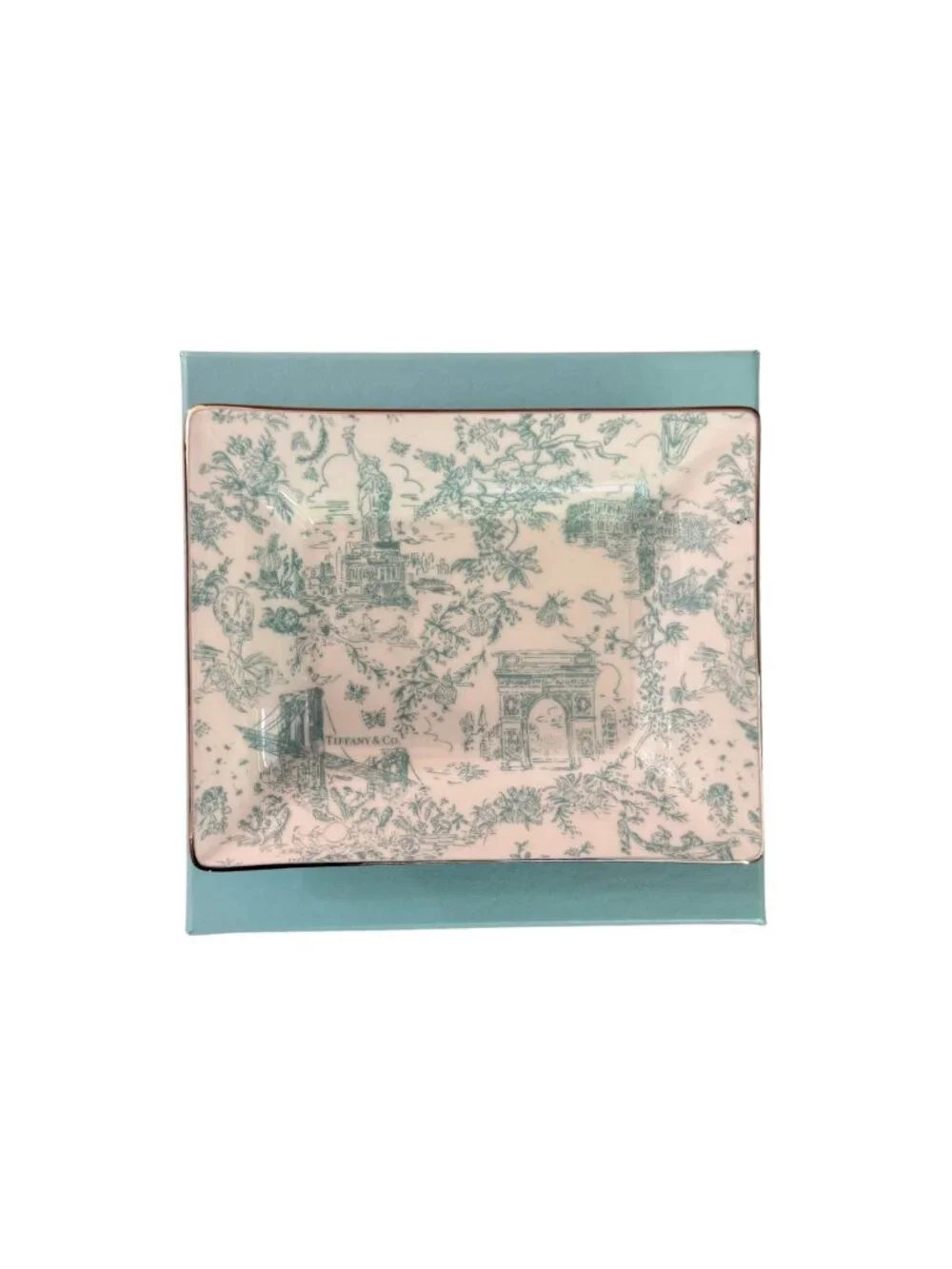 TIFFANY CO Toile Catch All Trinket Tray NEW